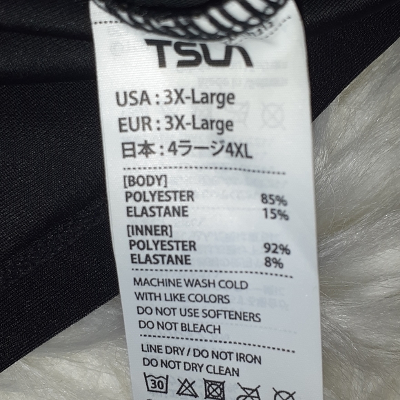 NWT Tsla Black Performance Tank Top Plus Size 3x - Picture 8 of 8